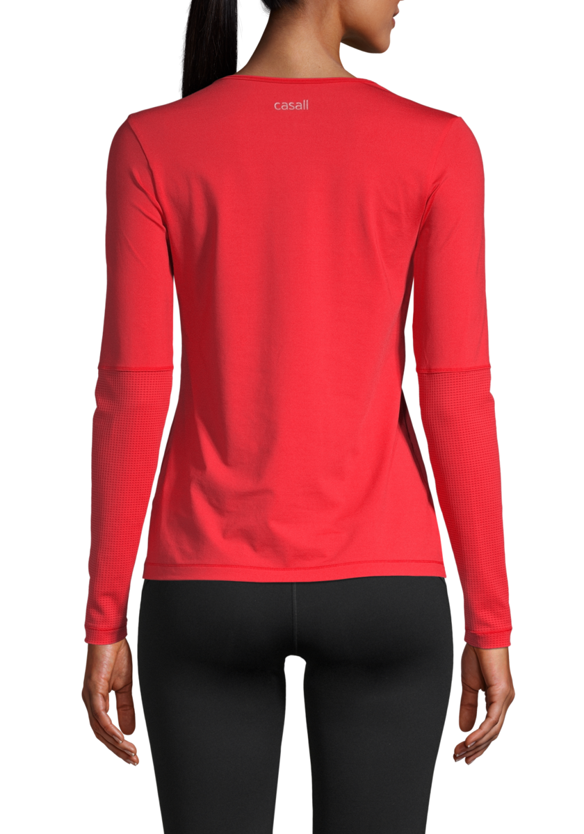 Essential Long Sleeve with Mesh Insert – Impact Red