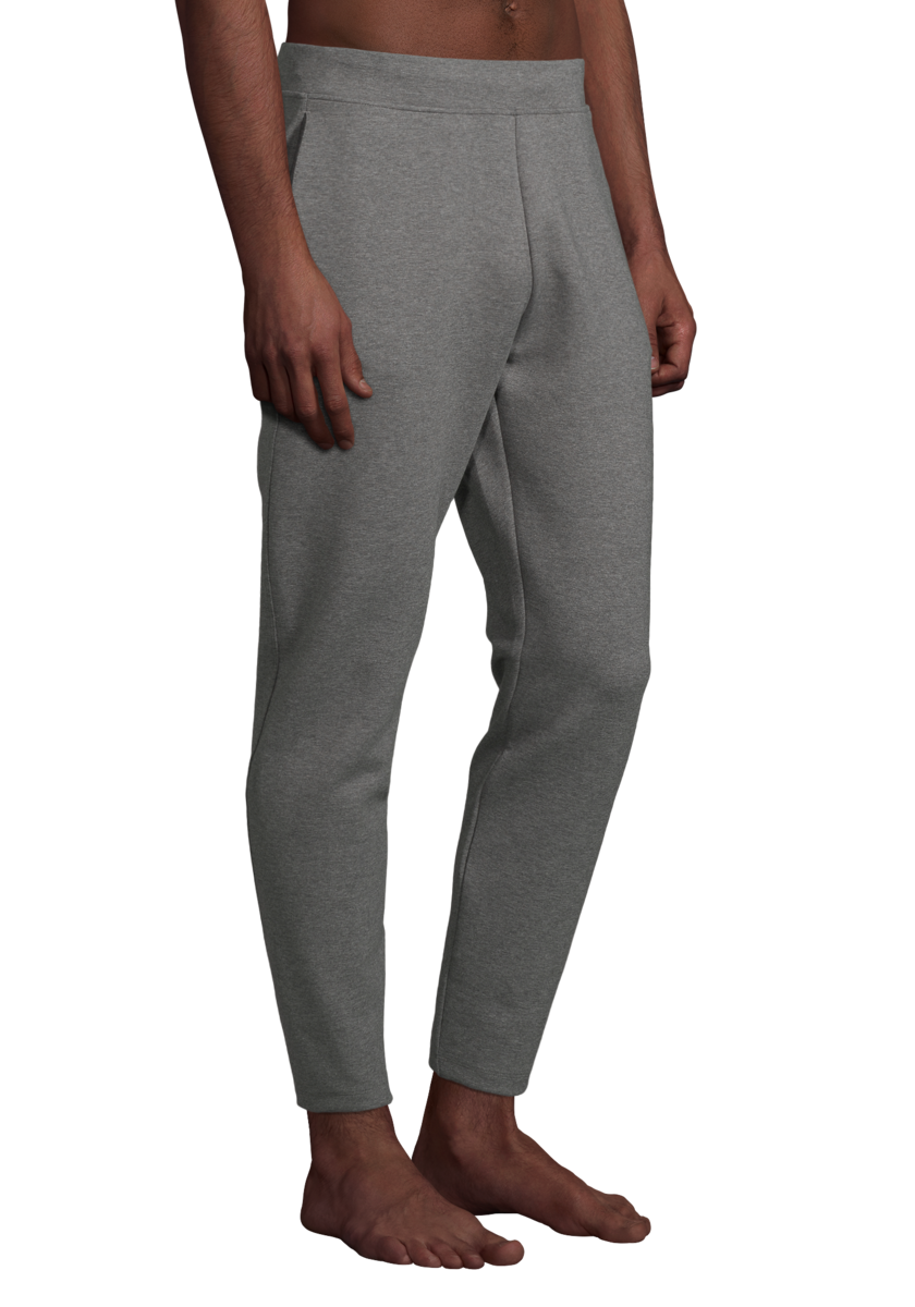 M Double Knit Pants – Dk grey melange