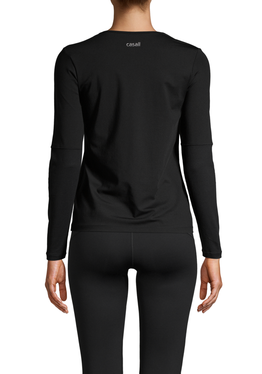 Essential Long Sleeve with Mesh Insert – Black