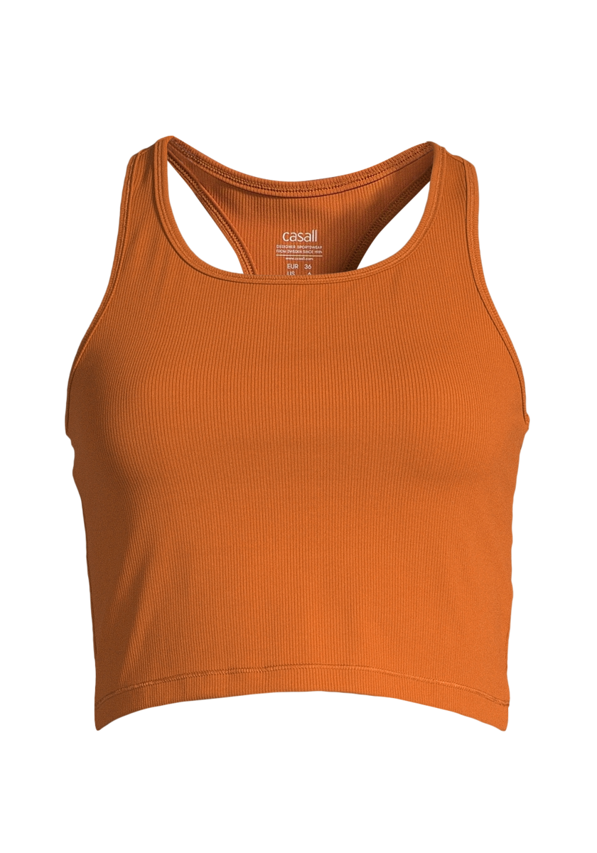 Crop Rib Racerback – Hazel Brown
