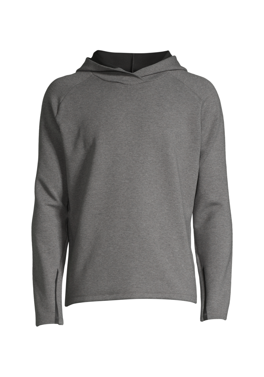 M Double Knit Hoodie - Dk grey melange